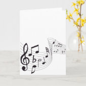 Carte de notes musicales (Fleur jaune)