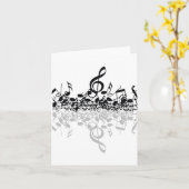Carte de notes musicales noires, mais inaltérable (Fleur jaune)