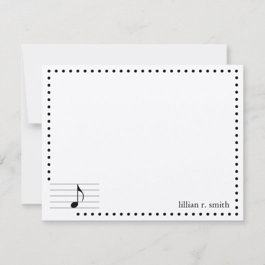Carte de notes musicales personnalisée (Devant)