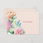 Carte de notes Peonies et Lilacs (Devant / Derrière)