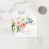 Carte de notes PixDezines Blush Pink Watercolor Pe (Devant/Arrière en situation)