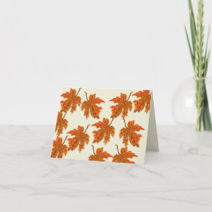 Carte de notes pliées : Feuilles d'érable