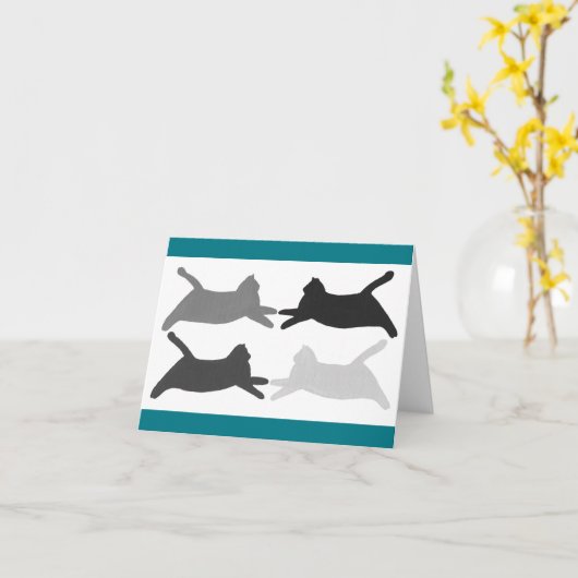 Carte de notes pour chats acrobatiques Acrobat (Fleur jaune)