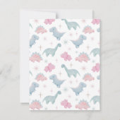 Carte de notes pour enfants Dinosaures roses (Dos)