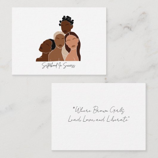 Carte de notes pour filles Brown (Devant / Derrière)