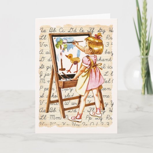 Carte de notes pour filles vintage (Devant)
