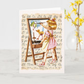 Carte de notes pour filles vintage (Fleur jaune)