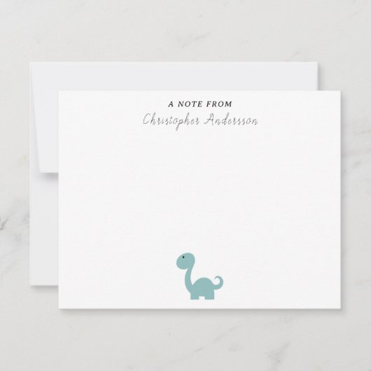 Carte de notes pour le mignon Dinosaur Kid (Devant)
