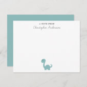 Carte de notes pour le mignon Dinosaur Kid (Devant / Derrière)