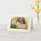 Carte de notes pour les chats vintages (Fleur jaune)