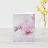 Carte de notes pour les orchidées roses et les pap (Fleur jaune)