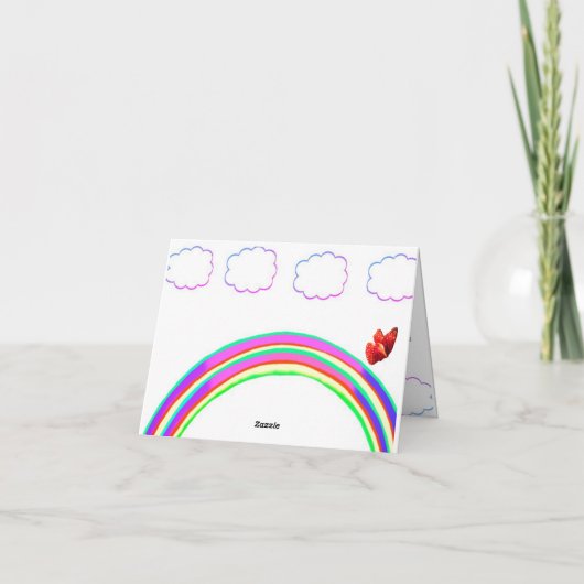 Carte de notes pour les papillons Merci (Dos)