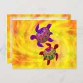 Carte de notes sur les tortues peintes (Devant / Derrière)