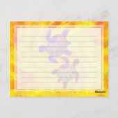 Carte de notes sur les tortues peintes (Dos)