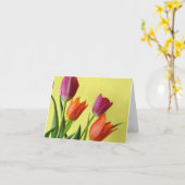 Carte de notes sur les tulipes (Fleur jaune)