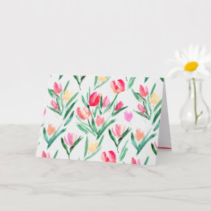 Carte de notes sur les tulipes pour les amoureux d