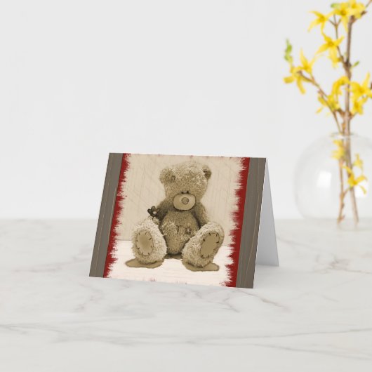 Carte de notes Teddy for You (Fleur jaune)