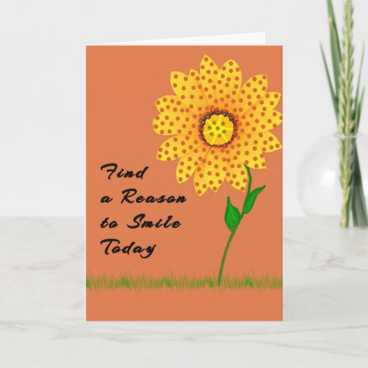 Carte de notes Trouver une raison de sourire aujou (Devant)