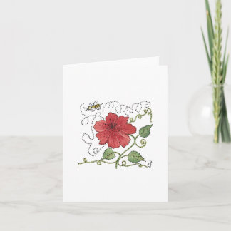 Carte de notes vierges Hibuscus