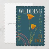 Carte de notification à plat "Save The Date" (Devant / Derrière)