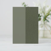 Carte de notification bicolore vert mousse – Perso (Debout devant)