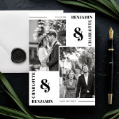 Carte de notification de date de mariage minimalis
