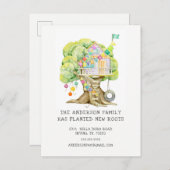 Carte de notification de déménagement de cabane da (Devant / Derrière)