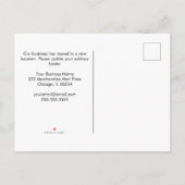 Carte de notification de déménagement du bureau de (Dos)