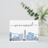 Carte de notification de déménagement du bureau de (Debout devant)