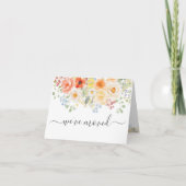 Carte de notification de déménagement Fleurs ensol (Devant)