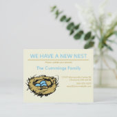 Carte de notification de déménagement Nouveau Nid (Debout devant)