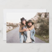 Carte de notification de mariage au tournesol rust (Dos)