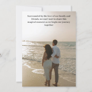 Carte de notification de mariage champêtre intérie