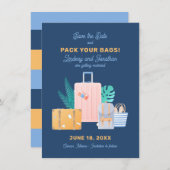 Carte de notification de mariage de destination de (Devant / Derrière)