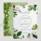 Carte de notification de mariage élégante et moder (Devant / Derrière)