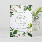 Carte de notification de mariage élégante et moder (Debout devant)