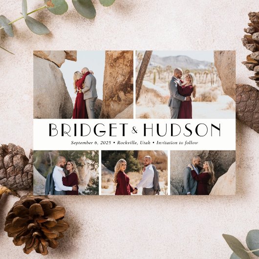 Carte de notification de mariage modifiable Luxe C