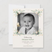 Carte de notification de naissance de bébé abeille (Devant)