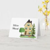 Carte de notification de nouvelle maison / nouvell (Fleur jaune)