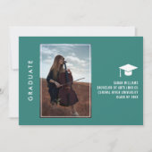 Carte de notification de remise de diplôme moderne (Devant)
