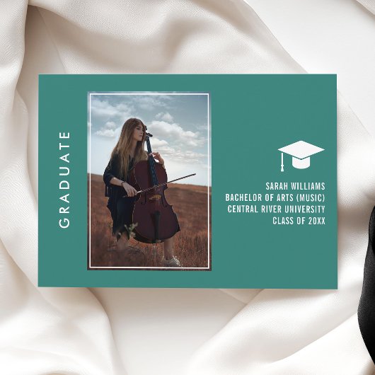 Carte de notification de remise de diplôme moderne