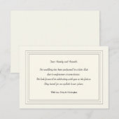 Carte de notification de report classique (Devant / Derrière)