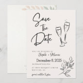 Carte de notification de sauvegarde de date à l'éc (Devant / Derrière)