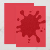 Carte de notification plate avec éclaboussures de  (Devant / Derrière)