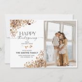 Carte de notification plate de Thanksgiving aux fe (Devant)