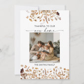 Carte de notification plate de Thanksgiving aux fe (Devant)