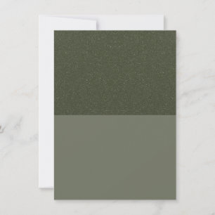 Carte de notification plate verte mousse bicolore 