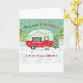 CARTE DE "NOTRE CAMPER" NOËL REMERCIE (Fleur jaune)