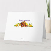 Carte De notre famille à la vôtre, Thanksgiving (Dos)