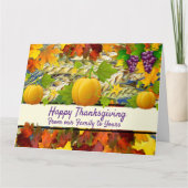 Carte De notre famille à la vôtre, Thanksgiving (Devant)